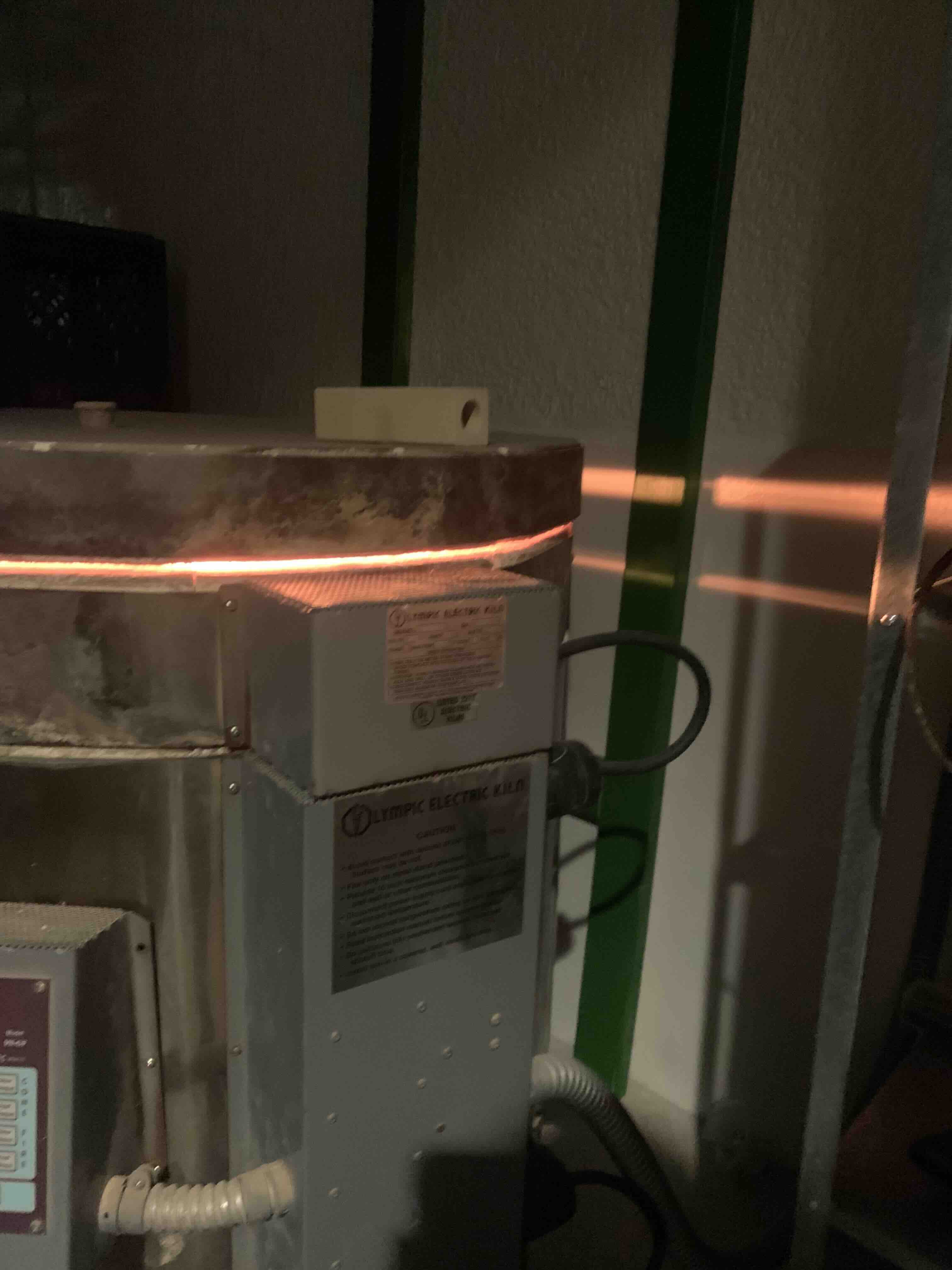 a glowing kiln